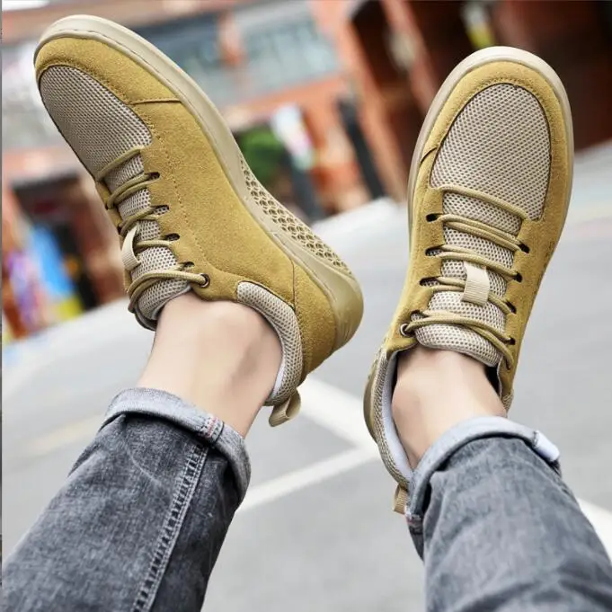 Men\'s Shoess lace up Trend Comfortable Men Shoes outdoor Fashion Men High Top Sneakers Moccasins Men