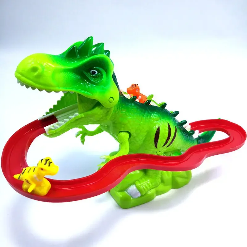 Interactive Climbing Dinosaur Toy with Glowing Track Electronic Music Fun Birthday Gift for Boys Girls Novelty Luminous Toy