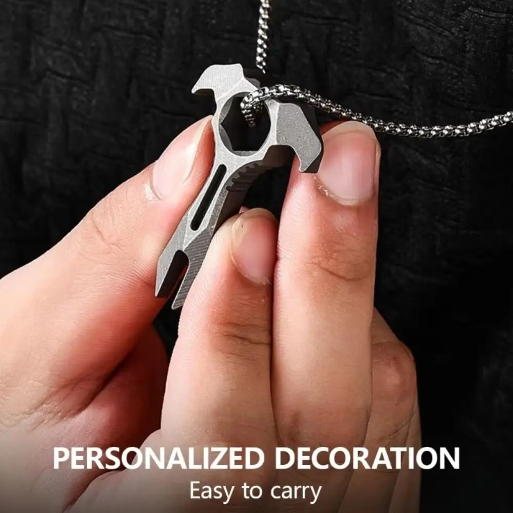 Pry Rod With 2*13mm Groove Small Pry Bar TC4 Titanium Alloy Multifunction Decorative Pendant Portable Durable Wrench Hand Tools