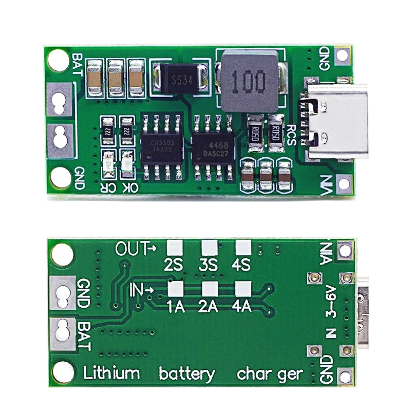 Meercellige 2S 3S 4S Type-C tot 8,4 V 12,6 V 16,8 V Step-Up Boost LiPo-polymeer Li-ion-oplader 7,4 V 11,1 V 14,8 V 18650 lithiumbatterij