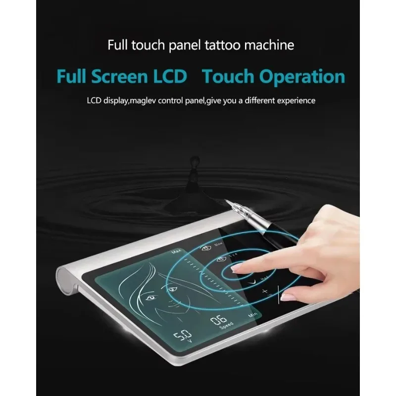 ชุดเครื่องสักคิ้วถาวรคุณภาพสูง ไมโครเชดดิ้ง เครื่องสักดิจิตอลสำหรับริมฝีปาก คิ้ว อายไลเนอร์ สีทองและสีเงิน