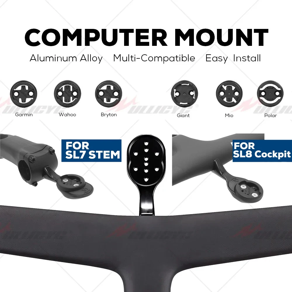 Bike Accessories SL8/SL7 Bike Computer Mount Stopwatch Bracket GPS Holder for Garmin GoPro Bryton Wahoo Aluminum Alloy