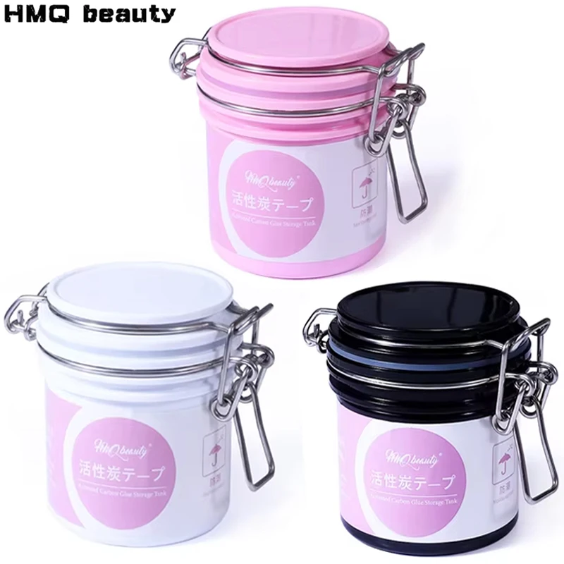 Eyelash Glue Storage Tank Holder Container Activated Carbon Sealed Leak-proof Jar Container Lash Extension Supplies Makeup Tools