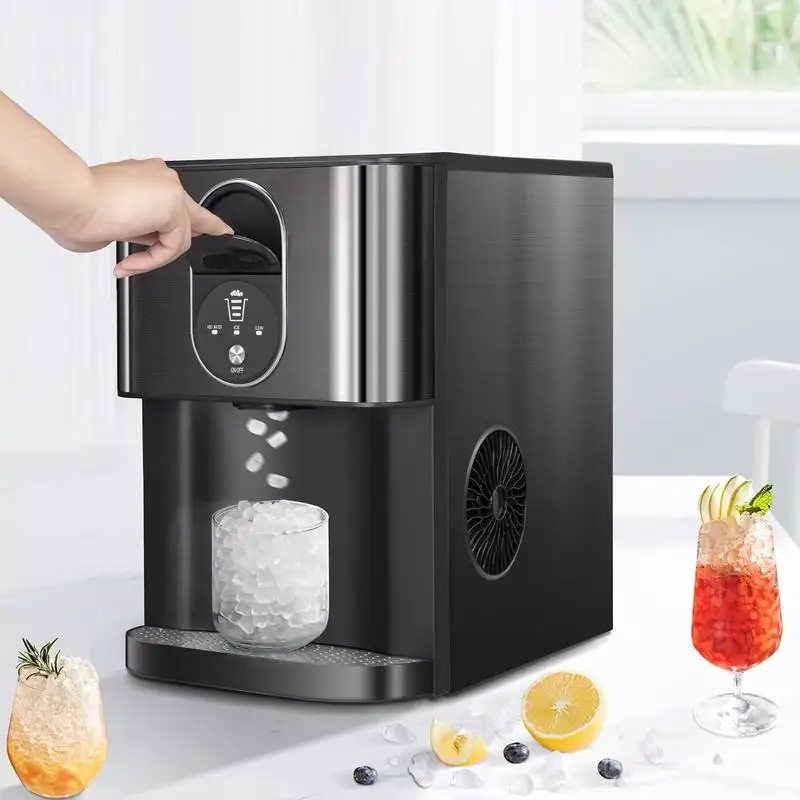 Antarctic Star Nugget Ice Maker,44 Lbs/24H,Countertop Ice Maker with Soft Chewable Ice,OneClick Operation,Make ice in 15mins