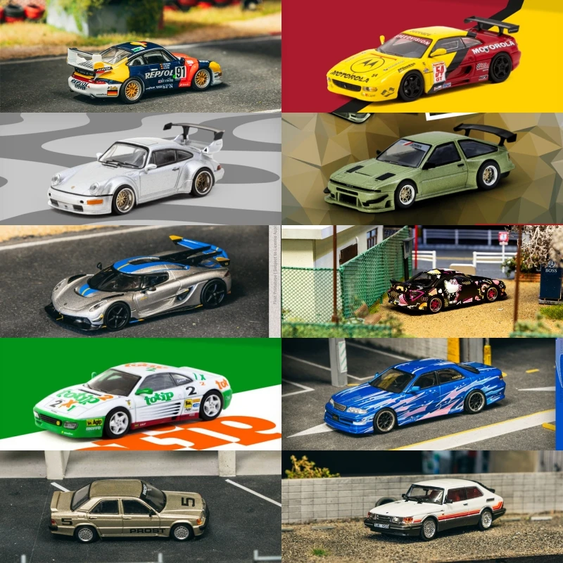 

[PreSale] Tarmac Works 1:64 GT2 F355 Challenge RWB 964 Trueno AE86 Jesko Attack Silvia S14 JZX100 Saab 900 Diecast Model Car