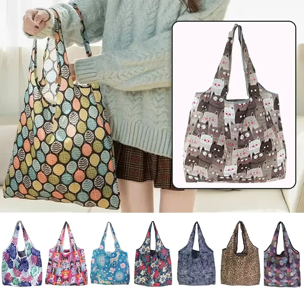 Fashion Handbags Simplicity Reusable Personalized Large-Capacity Tote Machine Washable Durable Compact Bags for Groceries