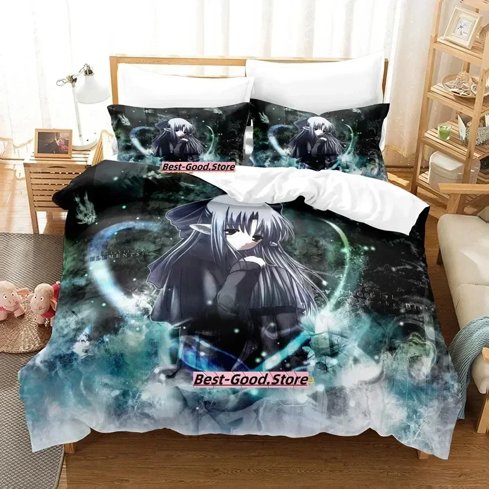 Melty Blood Neco Arc Anime Bed Sheet Set Printed Duvet Cover Pillowcase Bedding Set Linen Sheet Quilt Cover Full Queen King Size