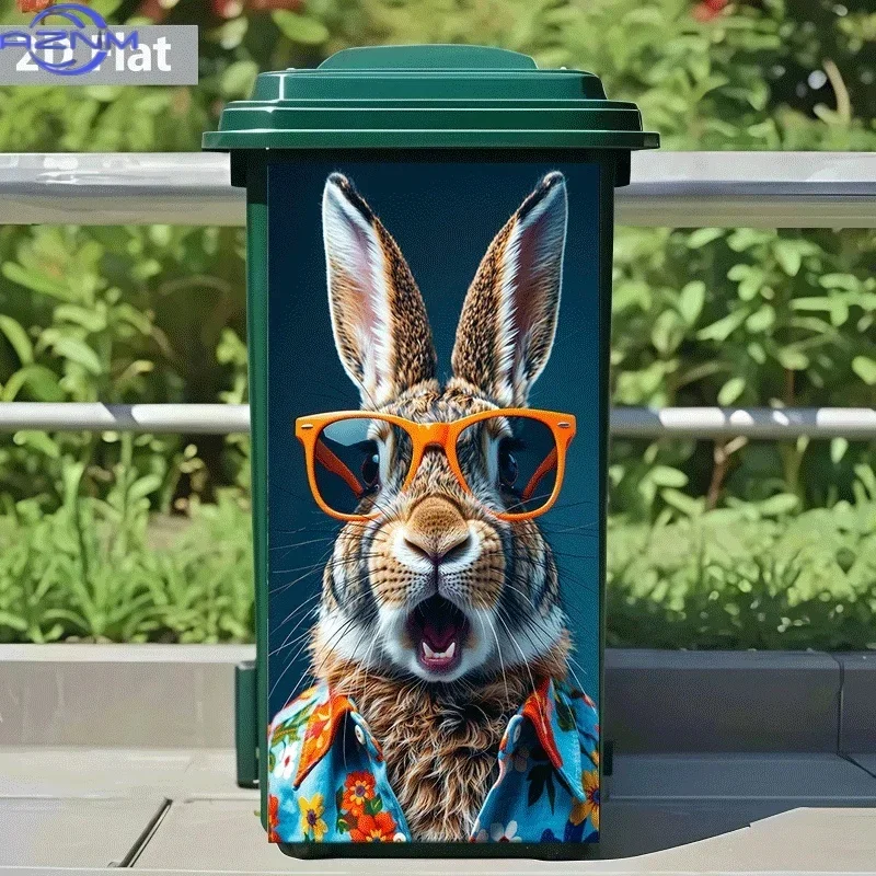 Home Dustbin 2D Printed Pattern Decal Chic Visual Ornament for Surface Decoration
