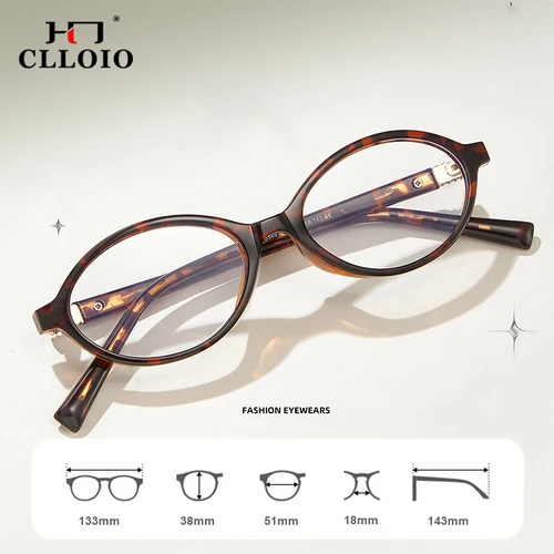 Imagen 2 del producto CLLOIO, monturas pequeñas clásicas, gafas para miopía antirayos azules, gafas de lectura ovaladas Retro para mujer, gafas graduadas antirreflectantes