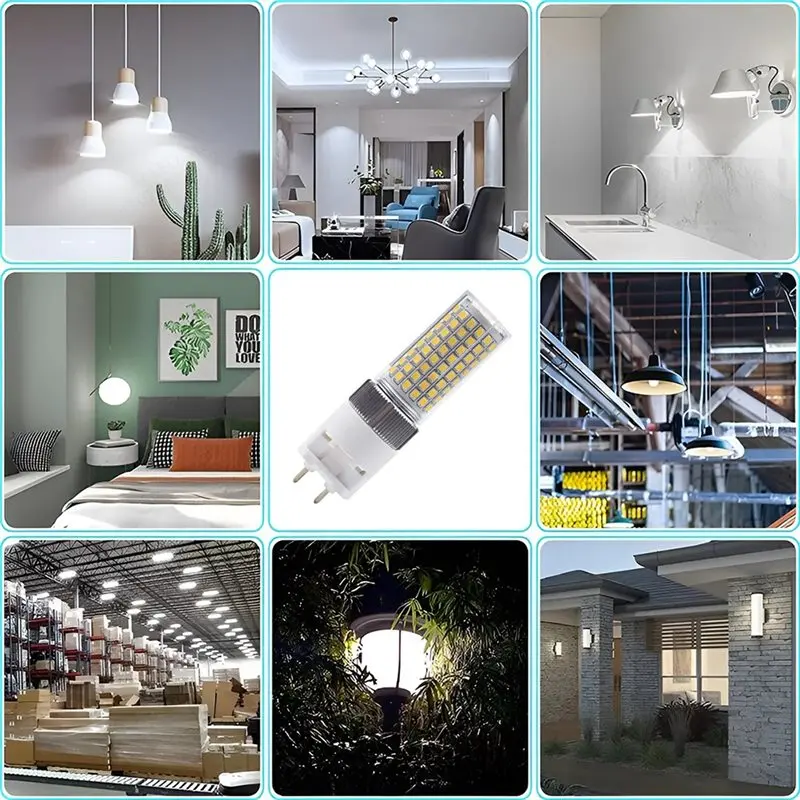 ABKW-G12 16W LED Corn Light Bulb 2 Pack 100-277V, Warm/Cool White, 360° Super-Bright For Home Room Decoration C