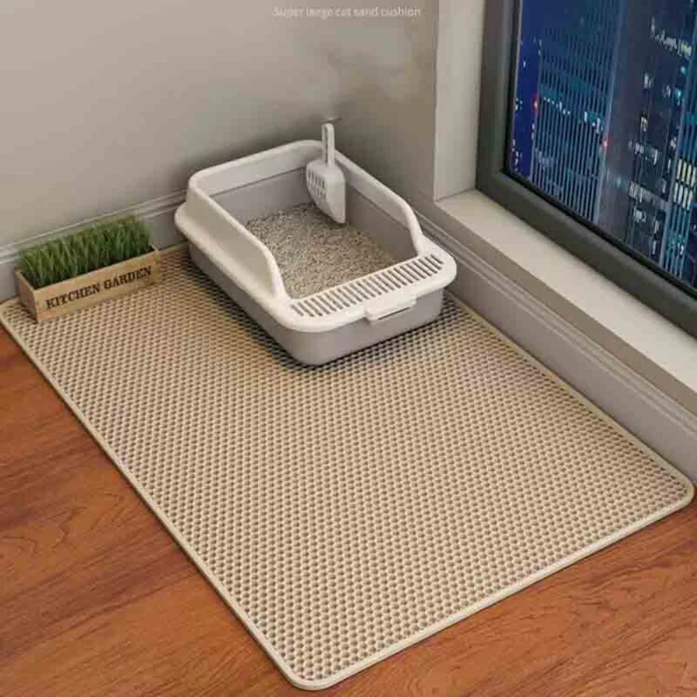 Cat Litter Mat Waterproof Double Layer Pet Litter Box Mat Easy To Clean Non-slip Sand Basin Filter Kitten Dog Clean Supplies