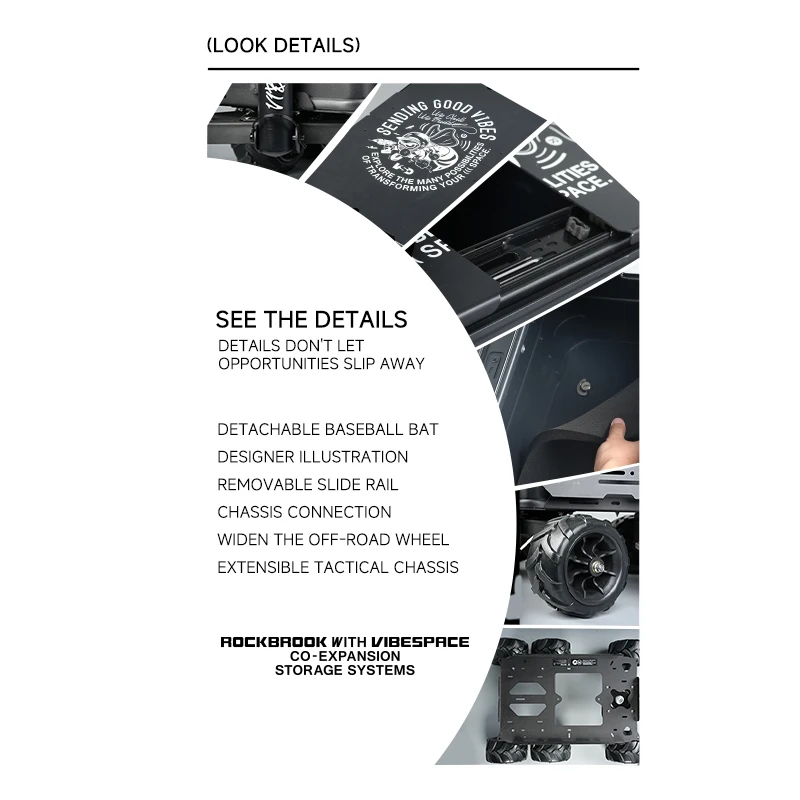 N11 Rockbrook قابل للتعديل الثقيلة الألومنيوم عربة قابلة للطي عربة عربة أسود براون شاطئ الغذاء تحمل للتخييم في الهواء الطلق OEM