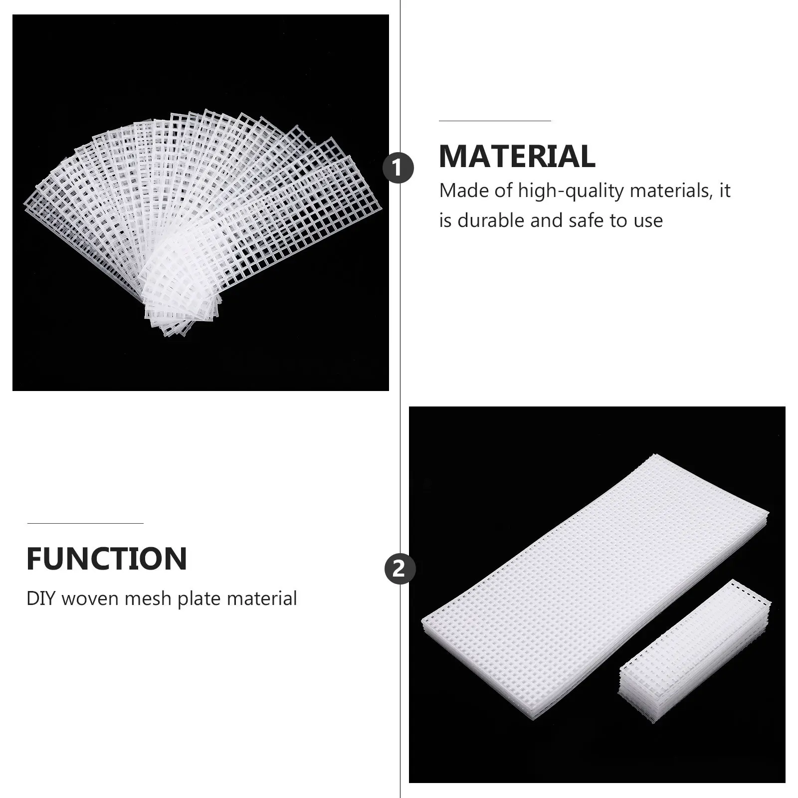 

10pcs Plastic Mesh Sheets For Diy Knitting Material Durable Shatter-Proof Clear Smooth Holes Easy Use Craft Plates Weaving