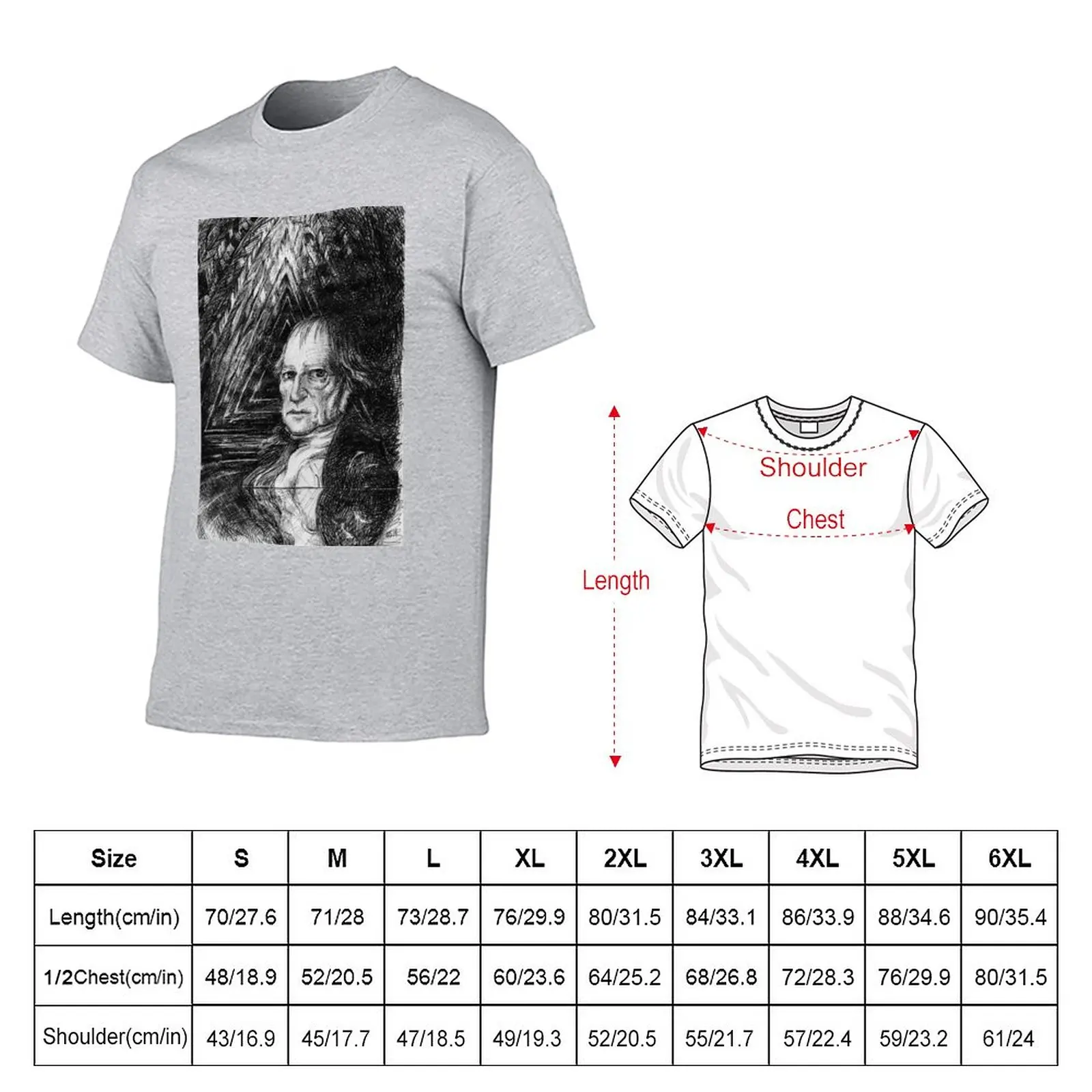 New HEGEL T-Shirt customized t shirts graphic t shirt Short sleeve tee Oversized t-shirt mens graphic t-shirts big and tall