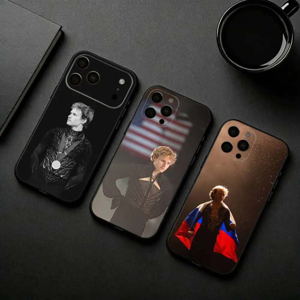 

F-Figure Skaters I-Ilia M-Malinin Phone Case For iPhone 17pro,16,15,14,13,12,11 Plus,Pro Max,XS,Soft Silicone Black Cover