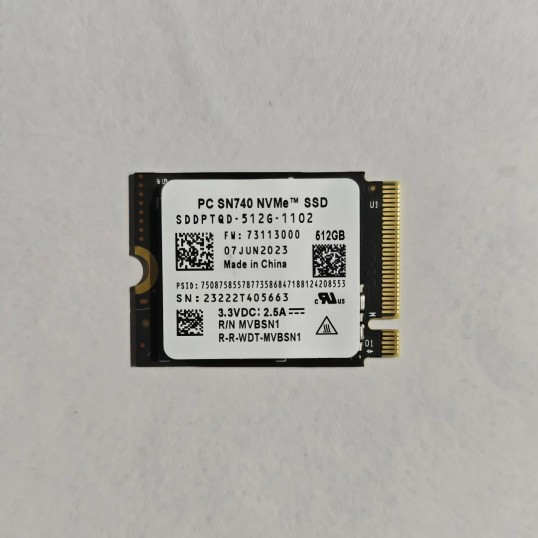 URAS Original SN740 512GB M.2 NVMe 2230 PCIe4.0x4 SSD Solid State Drive for Microsoft Surface ProX Surface Laptop 3 Steam Deck