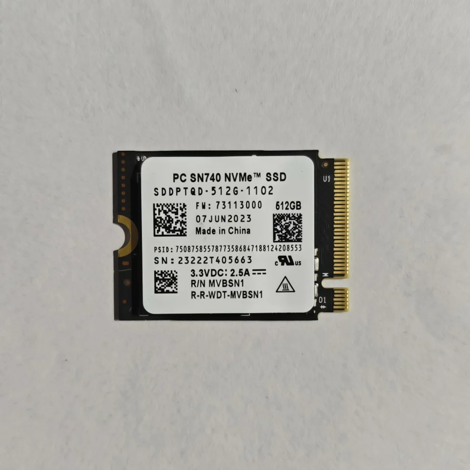 URAS Original SN740 512GB M.2 NVMe 2230 PCIe4.0x4 SSD Solid State