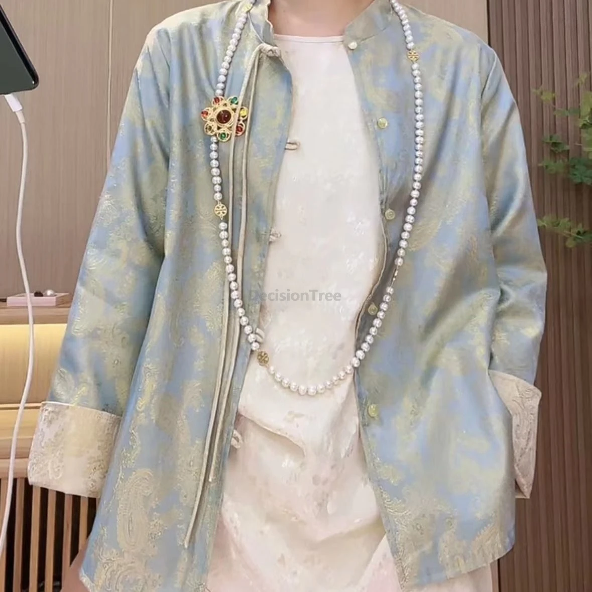 

2025 advanced Brocade chinese tang suit coat summer and autumn new double-faced top vintage temperament printing daily coat