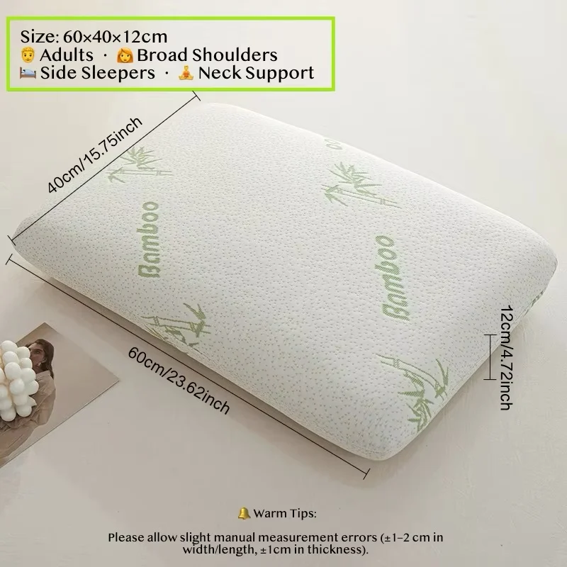Slow Rebound Bamboo Fiber Bread Memory Pillow Protecting The Cervical Spine Soft Neck Pillows for Sleeping Pillows for Bedroom
