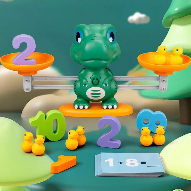 Balans Wiskunde Spel Educatief Speelgoed Dinosaurus Wiskunde Tellen Matching Letter Game Leren Materiaal Tellen Educatief Speelgoed