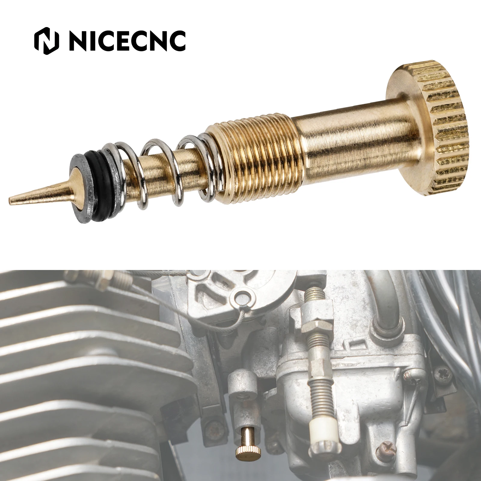 

For Suzuki DR650S DR650SE Carburetor Pilot Air Mixture Screw Brass Extended Air-Fuel Mixture Screw for Suzuki DR650 S SE 96-2024