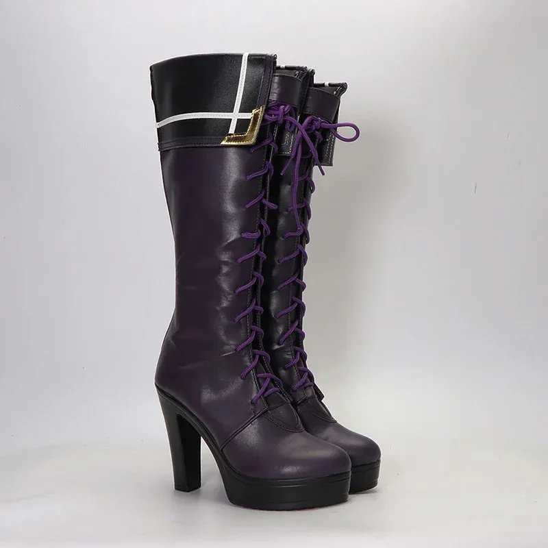 

Wiwiwi 123RealCos Selen Tatsuki Vtuber, реквизит для косплея, обувь из искусственной кожи на высоком каблуке, карнавальные ботинки на Хэллоуин, на заказ Mad