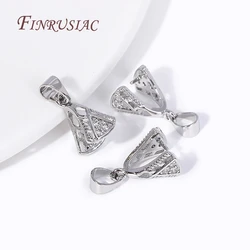 Wholesale 18K Gold Plated Pendant Pinch Clip Bails with Solder-On Pendant Bail For DIY Crystal Agate Jewelry Making Findings