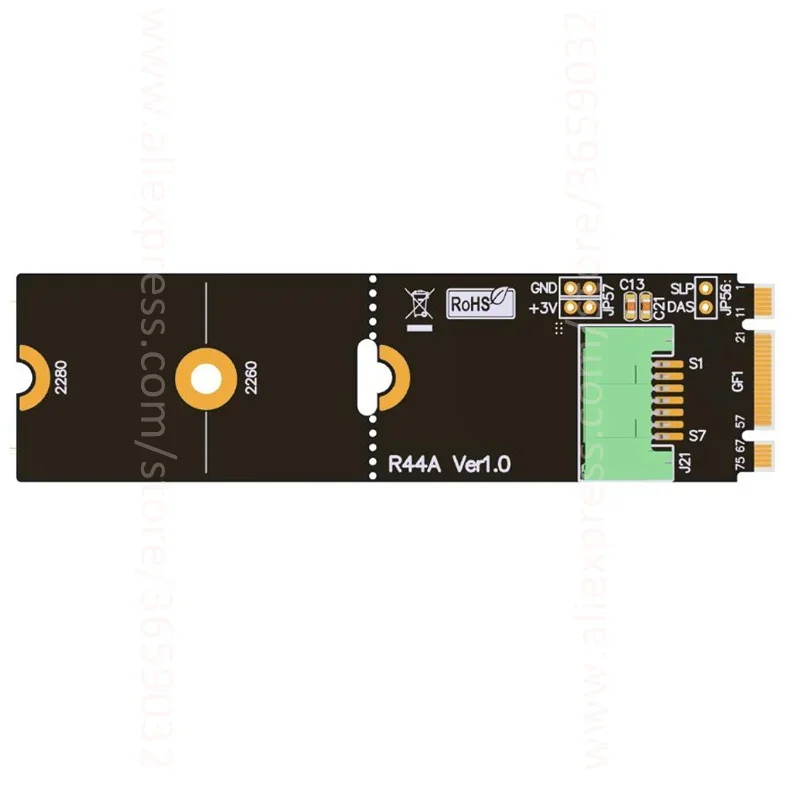 SATA 3 6G\bps M.2 SATA SSD Extender Adapterkartenkabel M2 BM-Key R44A ADT