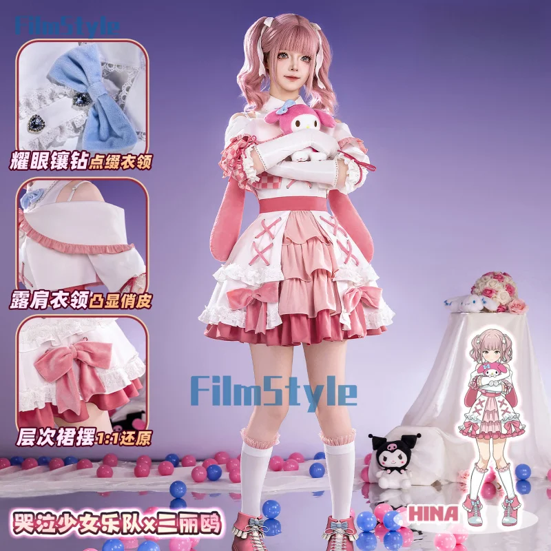 

Girls Band Cry ‌ Nina 486 Tomo Hina Косплей Костюм Униформа Хэллоуин Карнавал Вечеринка Рождественская игра Ролевая одежда Одежда