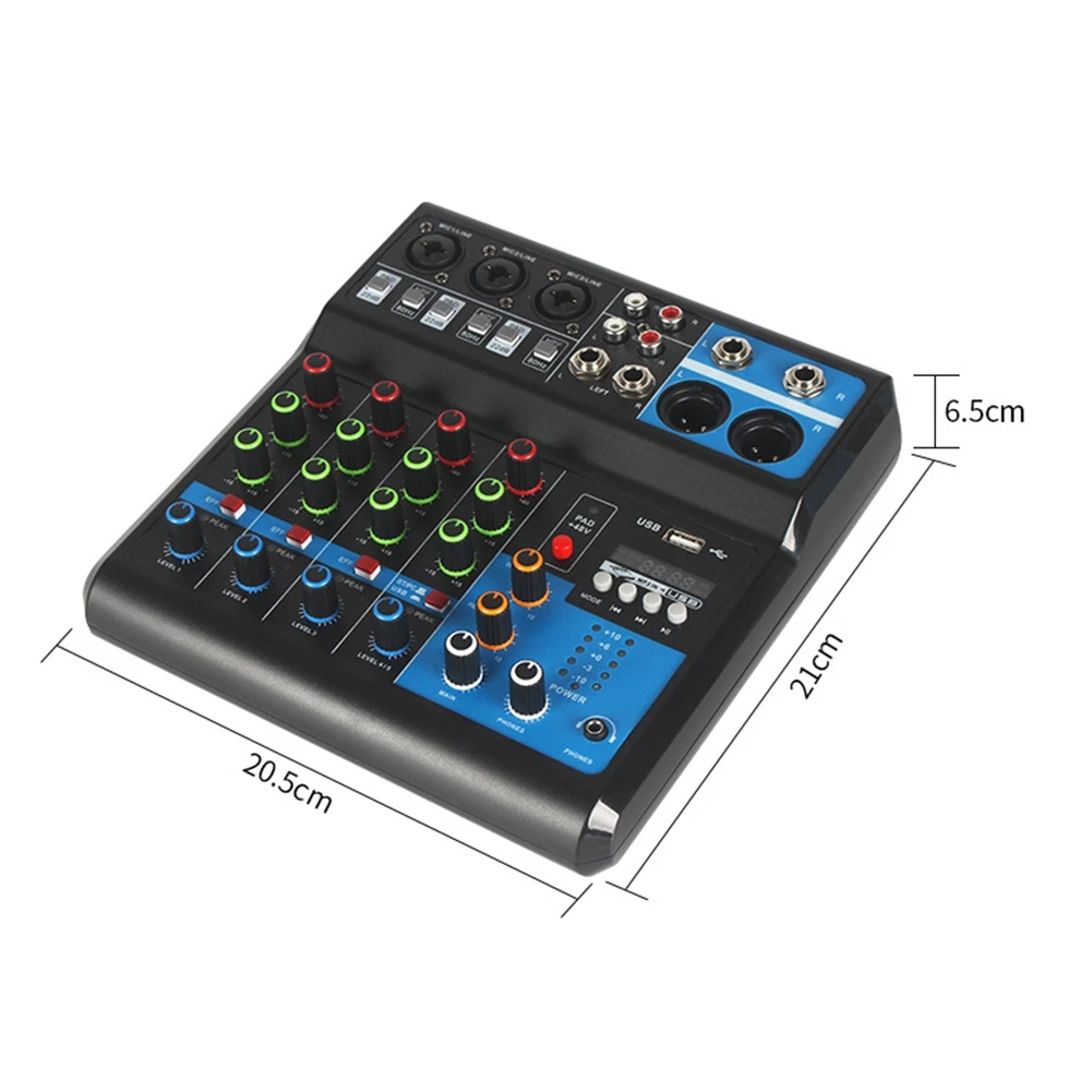 A5 Live Sound Card Mixing Console Mixer For Live Streaming DJ Audio Equipment Professional Audio 5Channel Sound Mixer