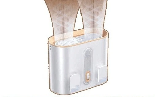 

small air conditioner, long neck hanging around the waist, bladeless battery life, waist fan hanging on the construction site