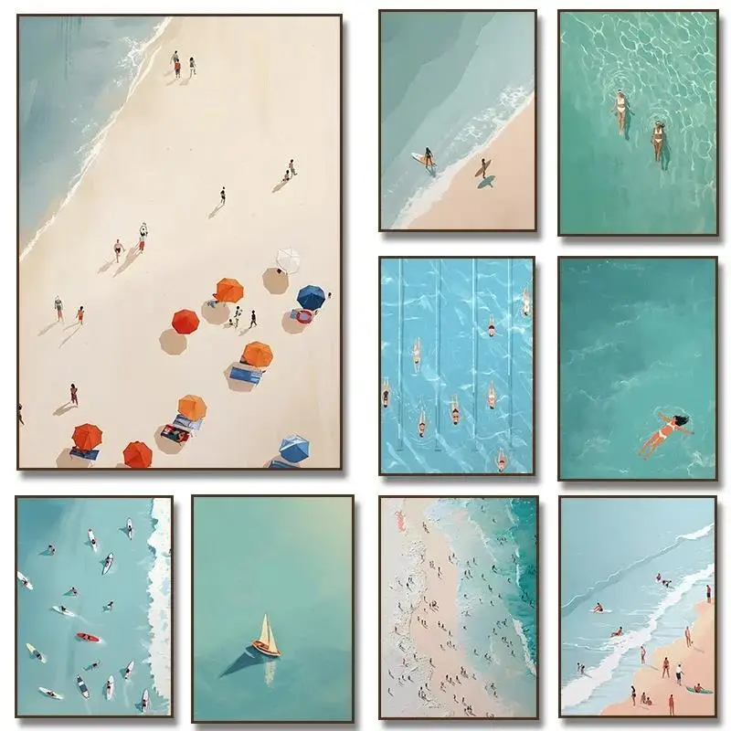 

A set of seven lucky feng shui paintings, canvas wall art with no frame-waterproof wall decoration, suitable for anniversari
