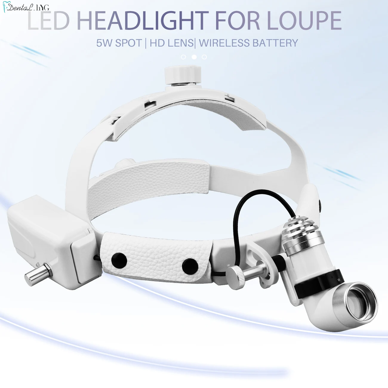 5W Dental LED Head Light Lamp For Binocular Loupes Brightness Spot Adjustable 65000lux Dental Lab Headlamp Surgical Headlight