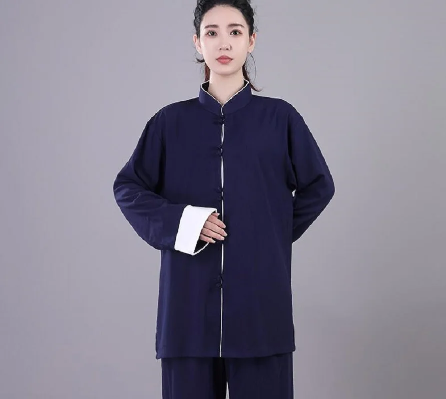 Wholesale Chinese Style New Men Women High Quality Cotton Linen Tai Chi Clothing Spring Autumn Kung Fu Martial Arts Sport Suit