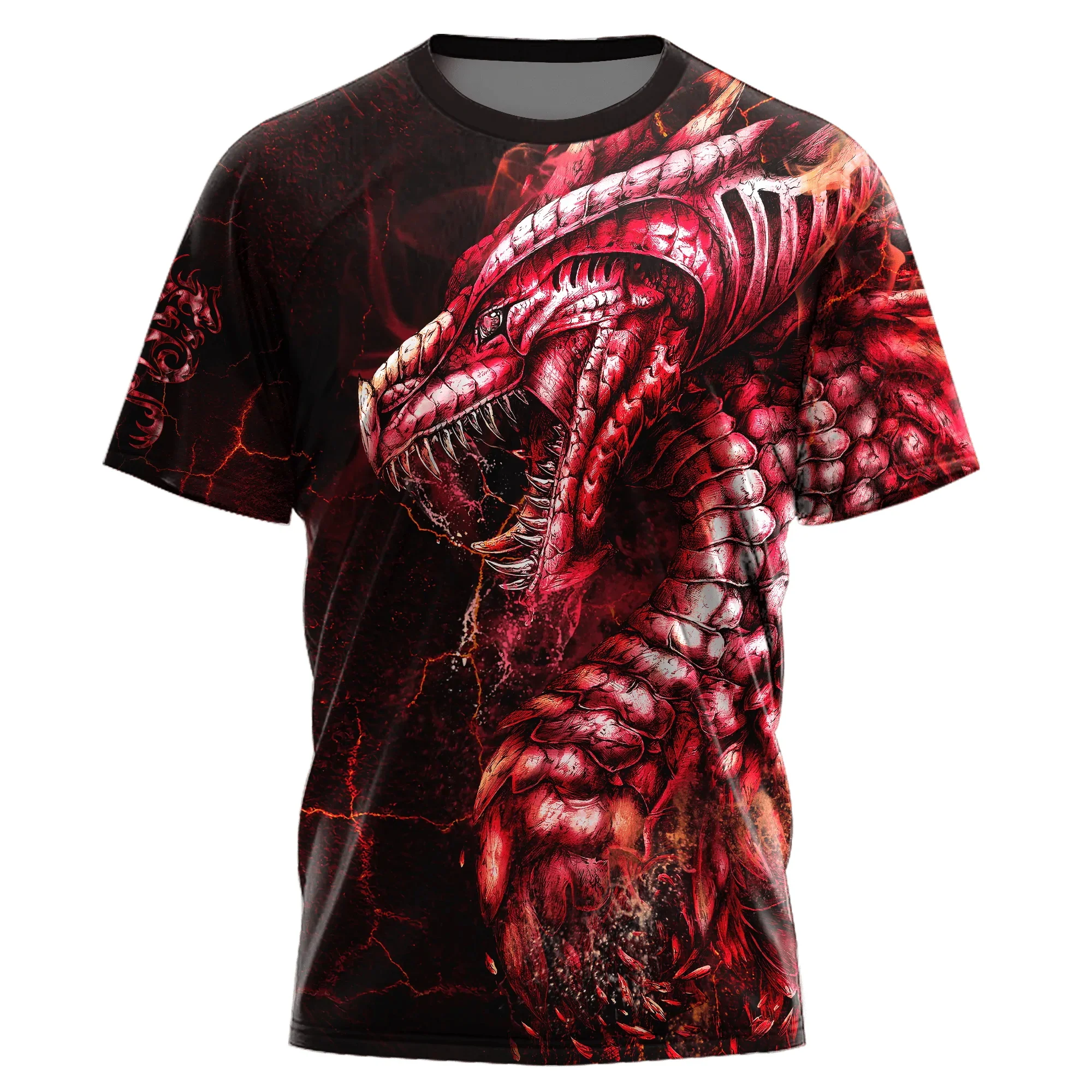 PLstar Cosmos Dragon Tattoo Pattern 3D All Over Printed Men's Fashion t shirt Summer Unisex Casual short sleeve T-shirt TX297