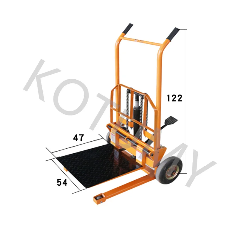 Portable Manual Handling Stacker Light Small Household Lift Loading And Unloading Truck Foldable Forklift,Hydraulic Unloading