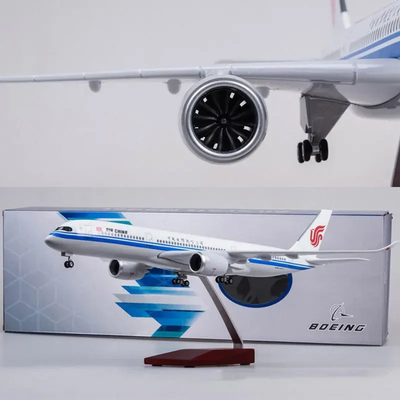 50.5CM civil aviation 1/142 Scale Airplane Airbus A350 Air China Airline Model W LED Light & Wheel Diecast Plastic Resin Plane