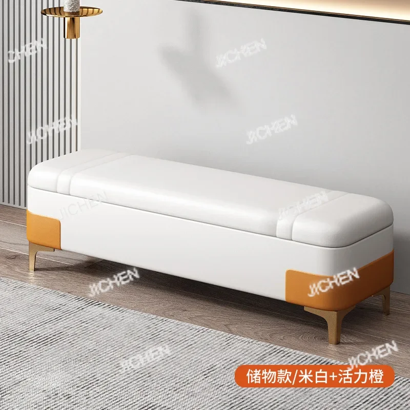 HS Schuhwechselhocker Haustür Schuhhocker Wohnzimmer Sofa Hocker Rechteckiges Schlafzimmer mit Stauraum