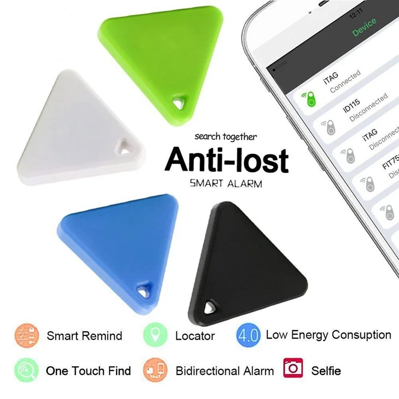 ใหม่สัตว์เลี้ยงสมาร์ทมินิ GPS Tracker สัตว์เลี้ยง Locator Anti-Lost บลูทูธกันน้ํา Tracker สามเหลี่ยมเด็ก Dog Cat Tracker