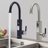 3.2 KW Kitchen Faucets Electric Mixer Tap Sink Faucet Tankless Water Heater with Digital LED 360°