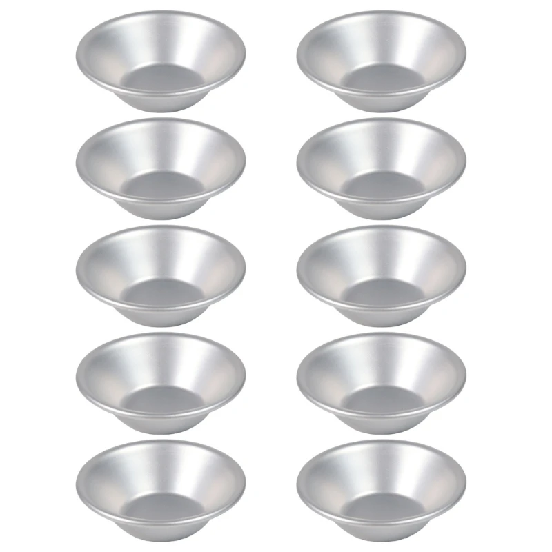 

10 Pieces Mini Baking Pans Molds Small Baking Molds Aluminum Alloy Material