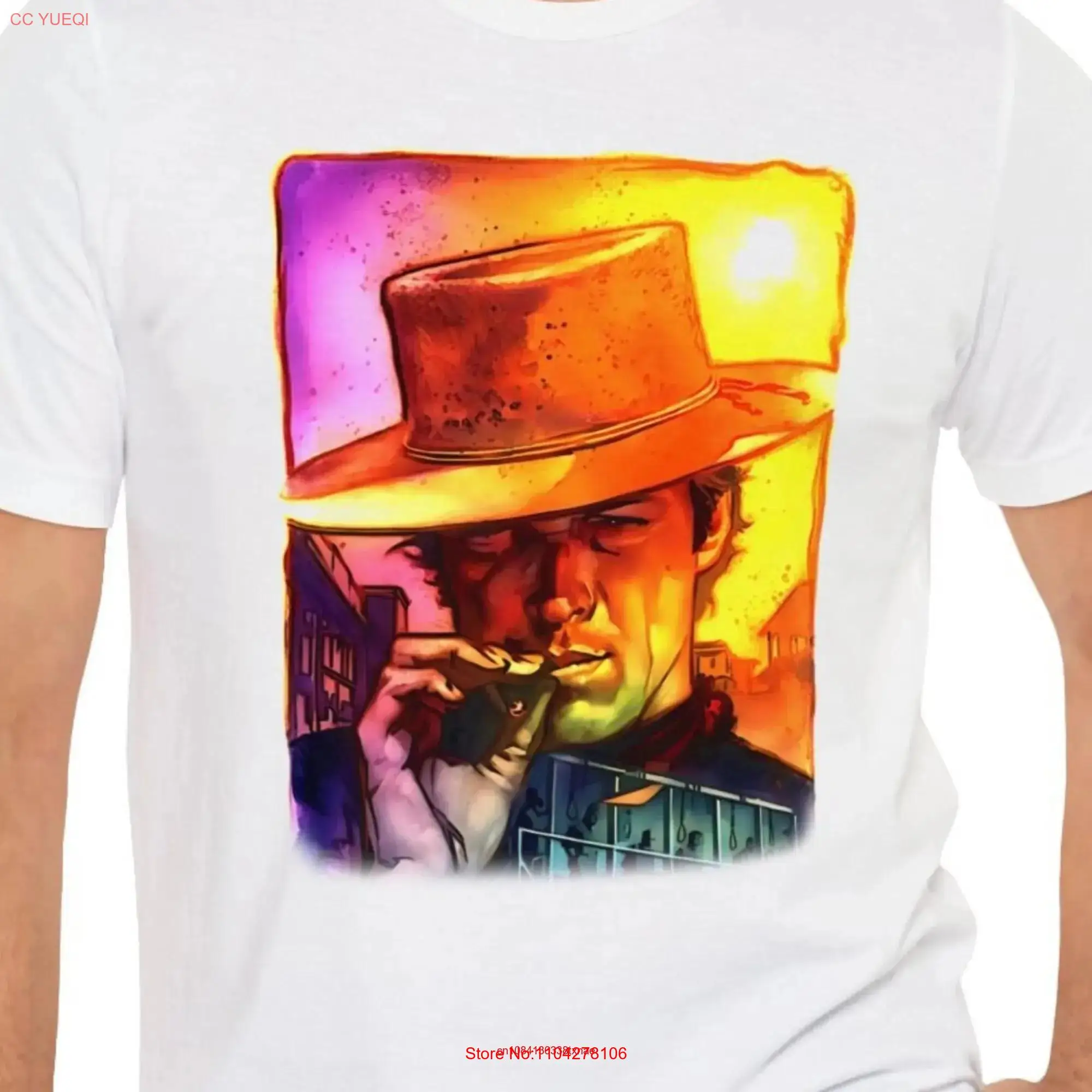 Hang 'Em High Clint Eastwood Movie T shirt Popular Classic Spaghetti Western Film Art Gen X long or short sleeves