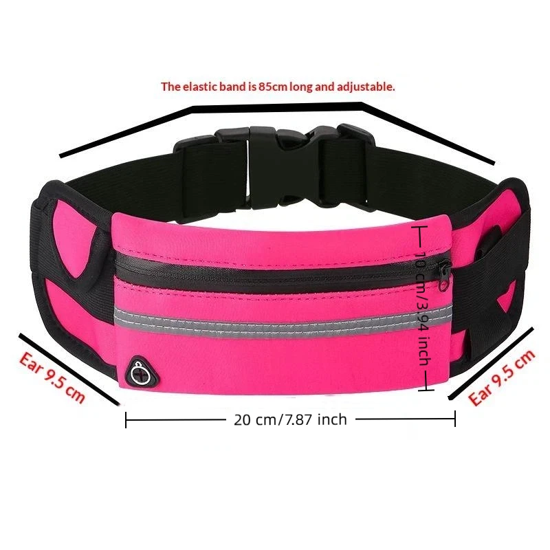Lauf-Handytasche für die Taille, Outdoor-Fitness-Aufbewahrungstasche, Sport-Hüfttasche, Gürteltasche aus Tauchmaterial, Handytasche mit verstellbarem Riemen für Männer und Frauen – Detail 5