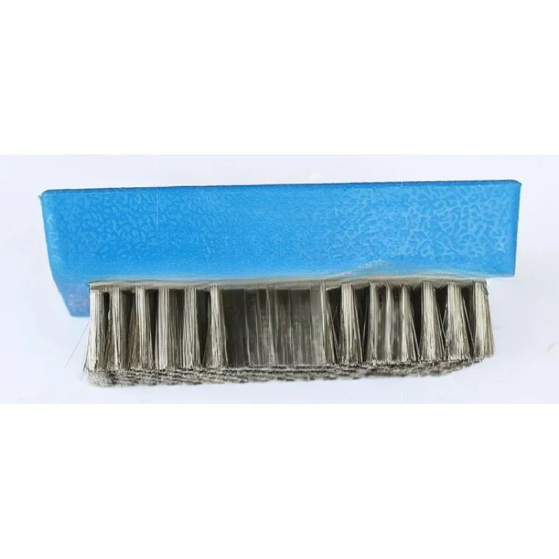 Plastic Handle Steel Brush Wallpaper Printing Anilox Roll Cleaning 0.076 Wire Diameter Corrosion And Resistance