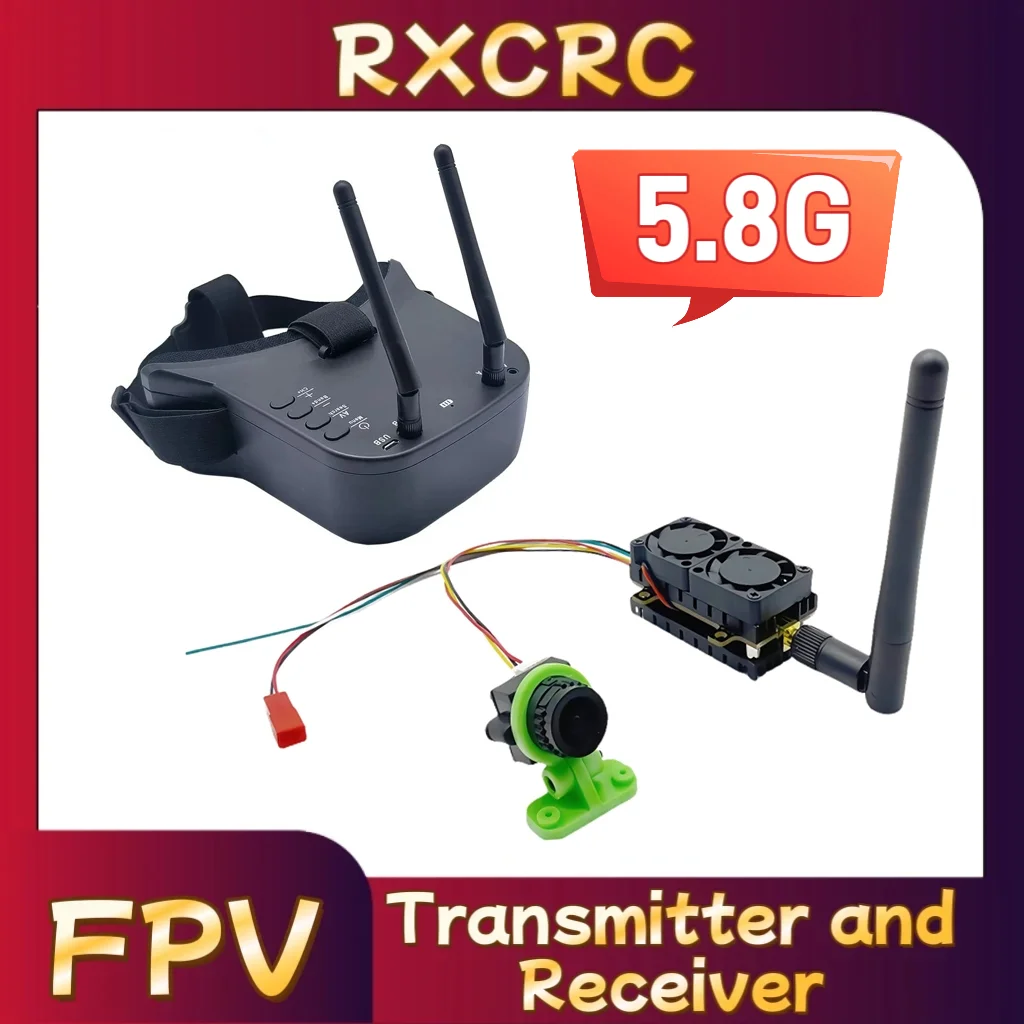 

RXCRC 5,8G 48CH 5,5 Вт VTX-передатчик 1000TVL Объектив 2,5 мм Камера FPV 3-дюймовые приемные очки для RC Мультикоптер FPV Дрон Часть.