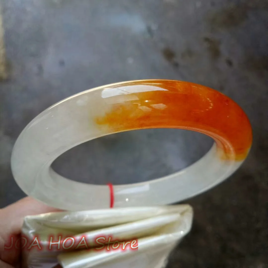 New Style Bracelet Rare Natural Yellow Jadeite Bangle Exquisite Jade Handring Elegant Ladies WOMEN Jewelry