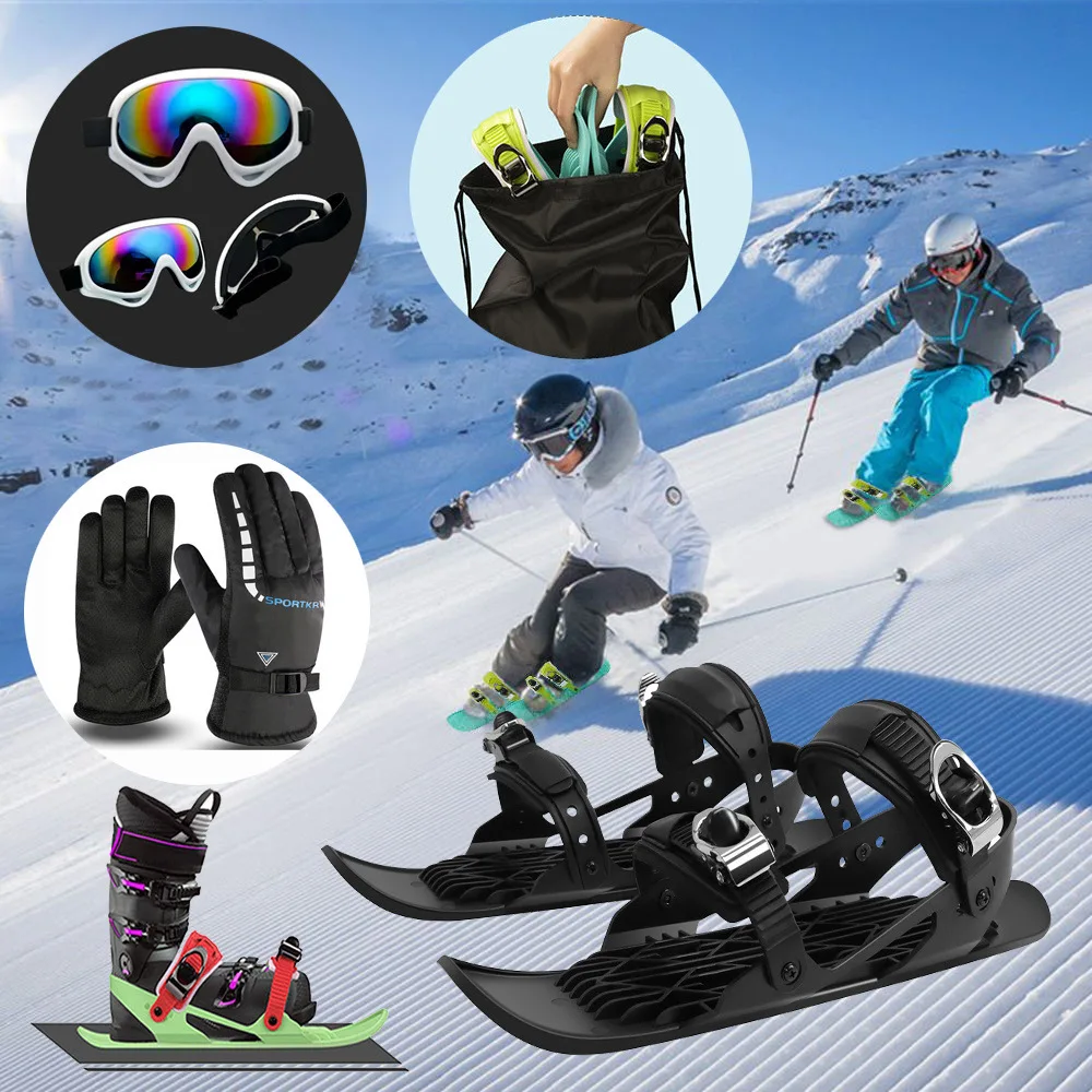 

Новые зимние мини-снежные штанги для сноуборда, зимние дорожные портативные коньки, зимние сапоги