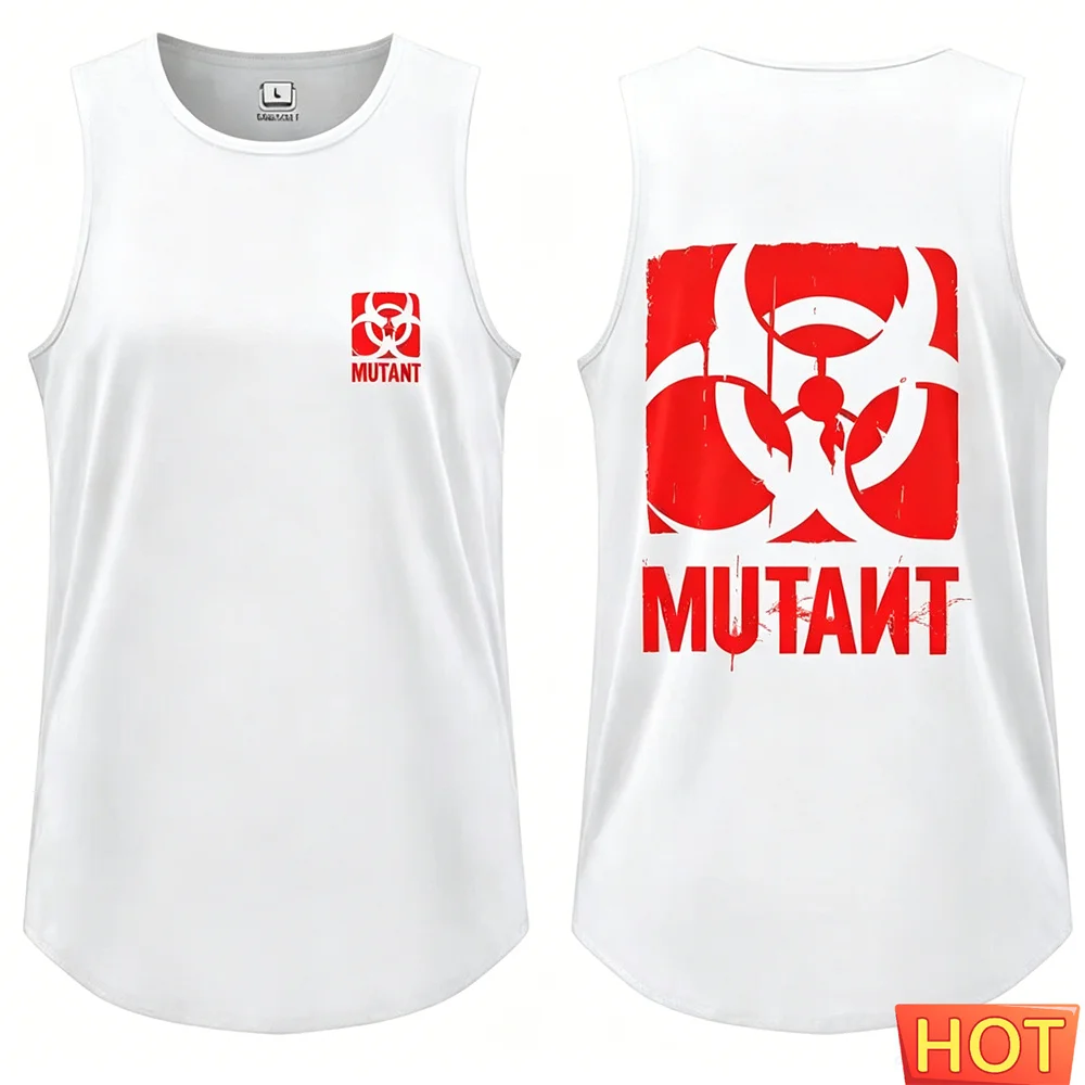 GYM Sleeveless T-shirt Summer Fitness men's t-shirts and tank tops Version Loose Sports Casual Gym vest 3D Polyester sports vest