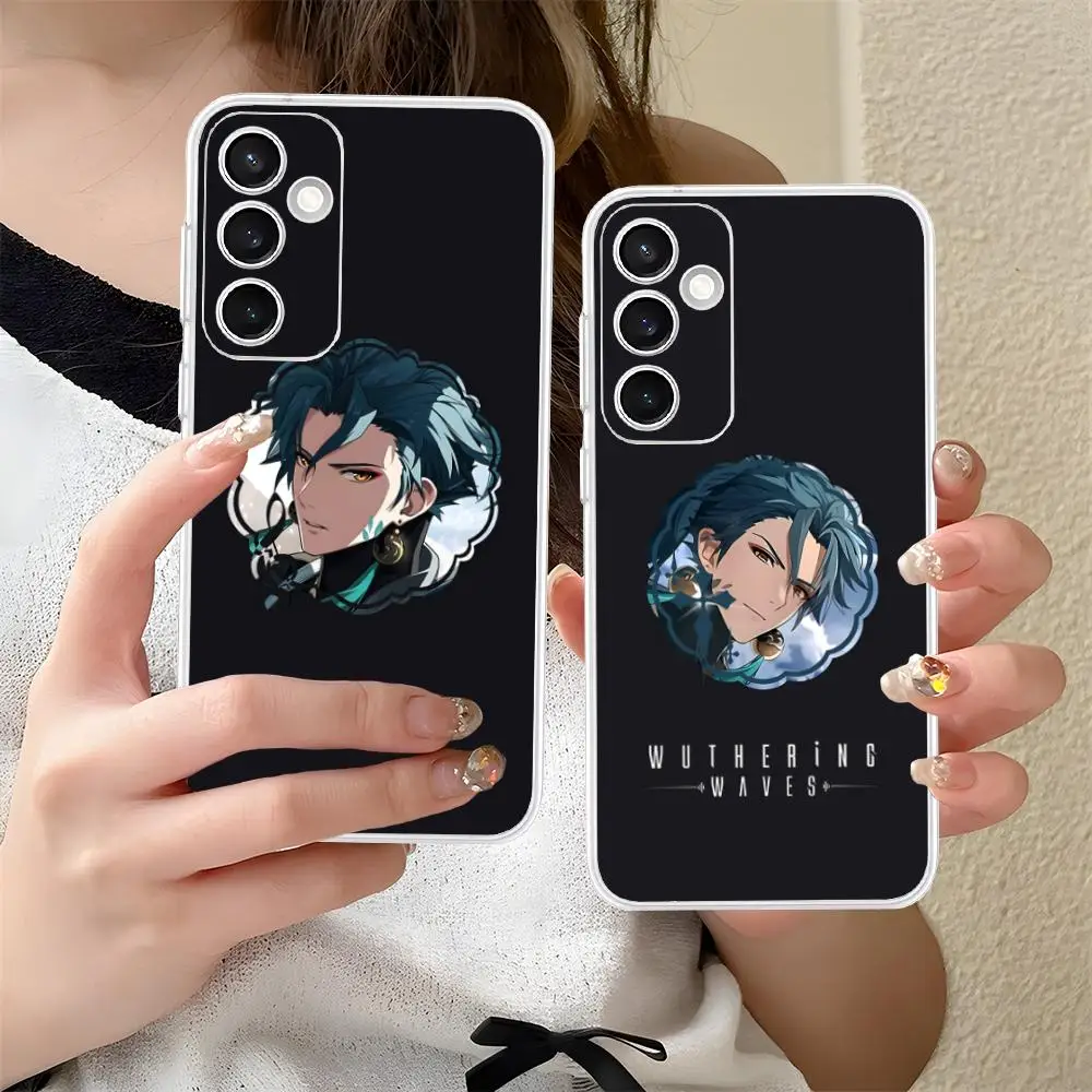 Wuthering Waves Jiyan Phone Case for Samsung Galaxy S25 S24 S23 S22 S21Plus FE Ultra Clear Colour Cover Smartphone Cellphones