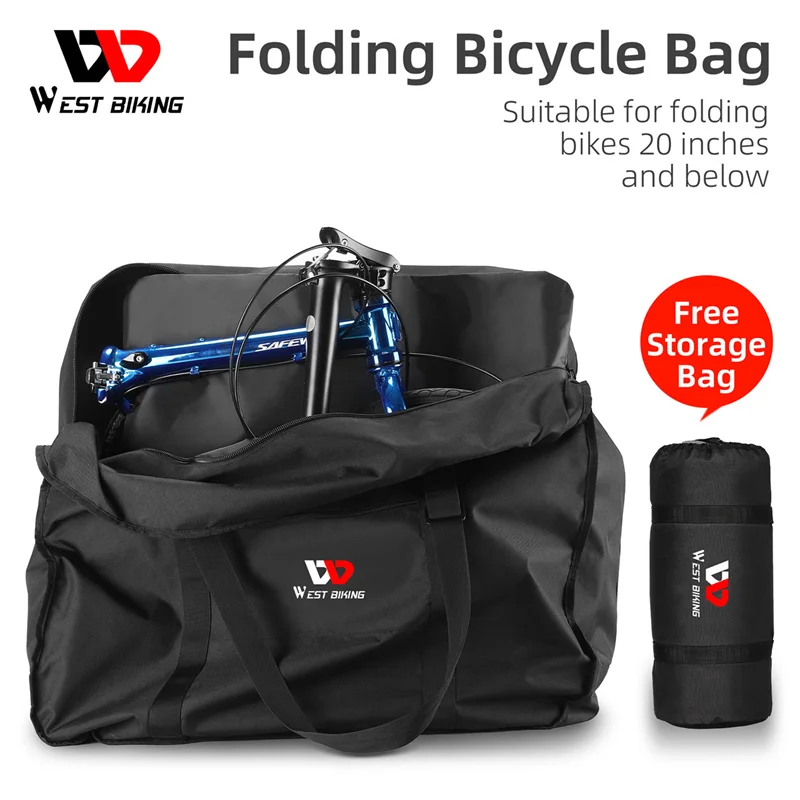 WEST BIKING Folding Bike Storage Bag 16-20 Inch Bicycle Loading Bike Waterproof Frame Scratch Protection HandBag Shoulder Bag